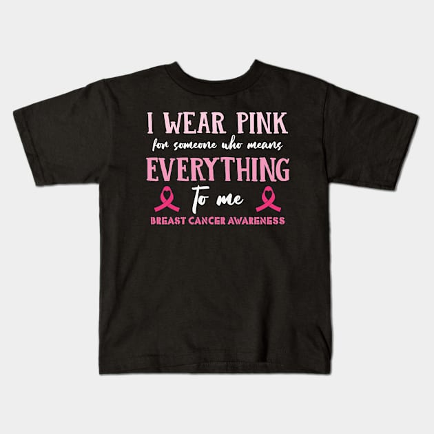 Wear Pink in Breast Cancer Awareness Month Kids T-Shirt by crazytz